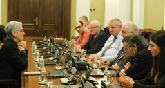 28 January 2019 The Head and members of the Parliamentary Friendship Group with Venezuela in meeting with the Venezuelan Charge d’Affaires in Serbia